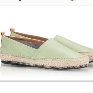NWT Rachel Zoe Zella Glittered Chain Trim Mint Espadrilles Size 8.5